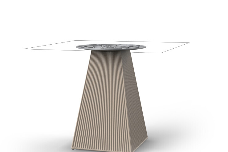 Gatsby tafel - Hoog/vierkante voet: 45x45x73 cm (+3 formaten tafelbladen) Gatsby tafel - Hoog/vierkante voet: 45x45x73 cm (+3 formaten tafelbladen)