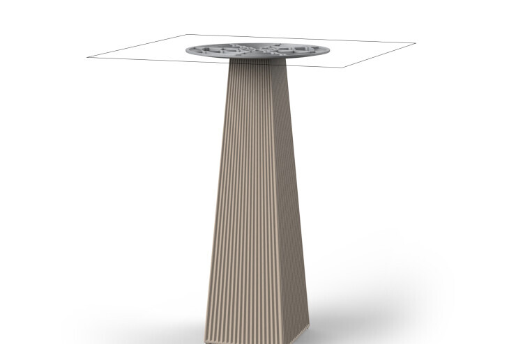 Gatsby tafel - Statafel vierkante voet: 30x30x105 cm (1 formaat tafelblad) Gatsby tafel - Statafel vierkante voet: 30x30x105 cm (1 formaat tafelblad)