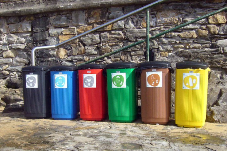 Afvalbak Toscana in 5 kleuren van kunststof