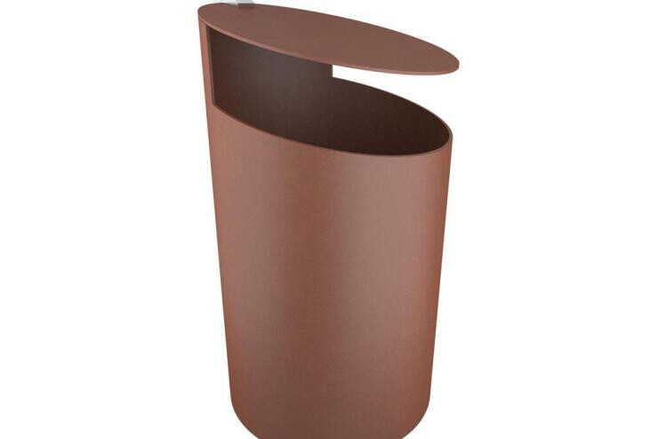 Tubo afvalbak voor in openbare ruimte of winkelcentrum, zorgcentrum Tubo afvalbak afsluitbaar met automatisch slot en sleutel