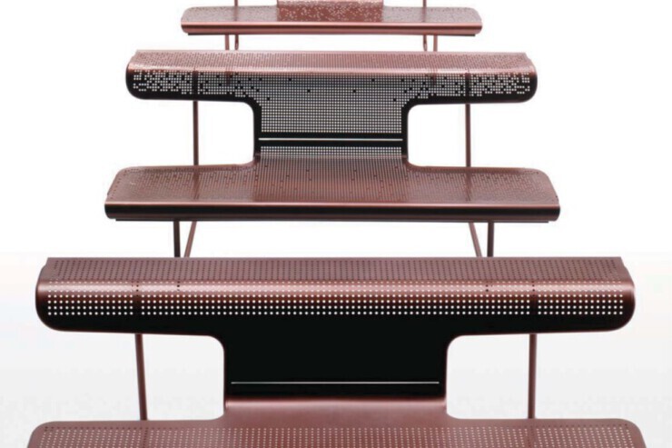 Bank El Poeta - keuze uit 4 geperforeerde motieven Bank El Poeta - keuze uit 4 geperforeerde motieven