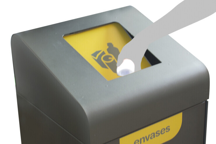 Recycle afvalbak Berlin met zelfsluitend deksel Recycle afvalbak Berlin met zelfsluitend deksel