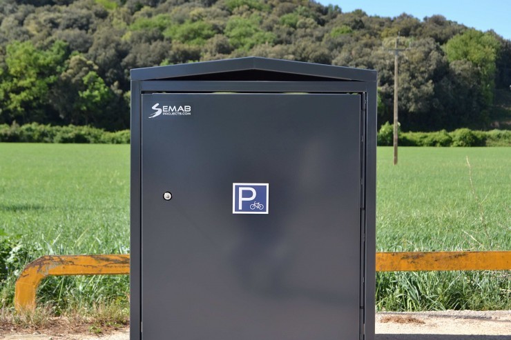 Box fietskluis - afsluitbaar door sleutel of parkeerkaart Box fietskluis - afsluitbaar door sleutel of parkeerkaart