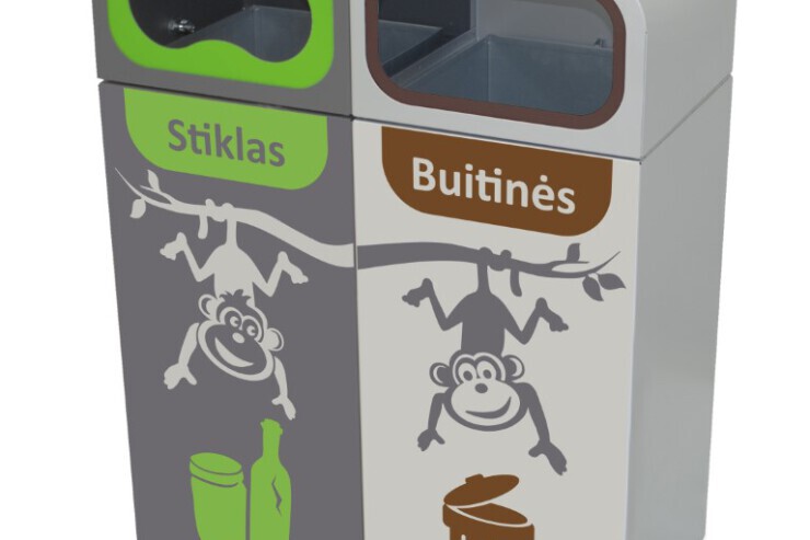 Brussels recycle afvalbak - voorzien van afval stickers naar keuze Brussels recycle afvalbak - voorzien van afval stickers naar keuze