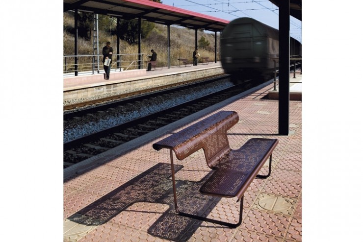 El Poeta Bank om te rusten en te wachten El Poeta Bank om te rusten en te wachten