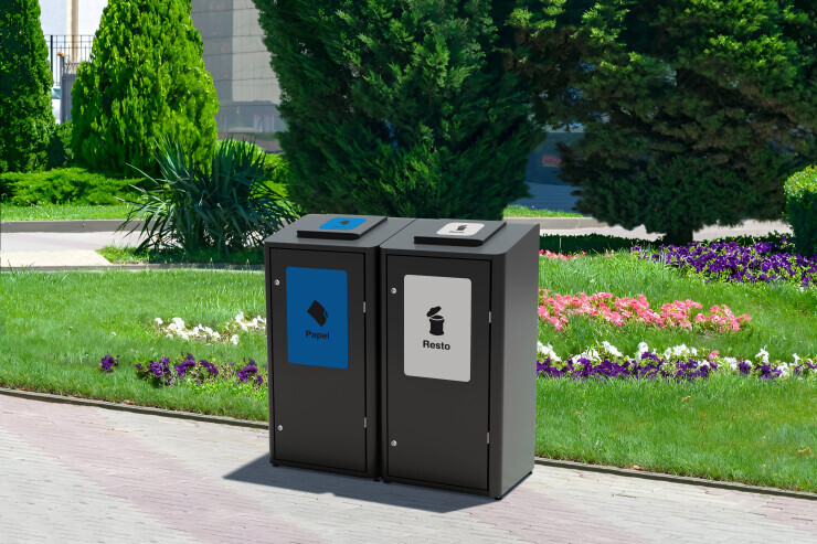 Geneva afvalbak – losse unit of recyclingstation