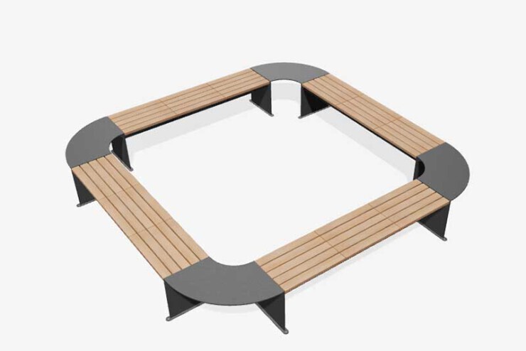 Go modulaire zitelementen maken samen een vierkant Go modulaire zitelementen maken samen een vierkant