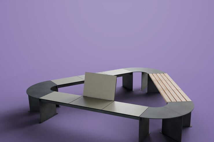 Go modulaire zitelementen maken samen een driehoek Go modulaire zitelementen maken samen een driehoek