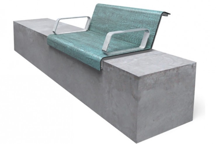 Il Posto stoel gemonteerd met rugleuning en armleuning - blauw Il Posto stoel gemonteerd met rugleuning en armleuning - blauw