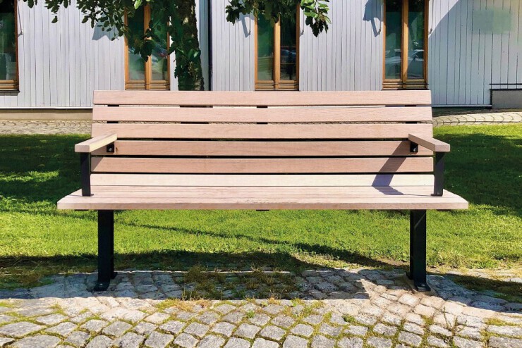 Kajen parkbank - een comfortabele bank voor de openbare ruimte 