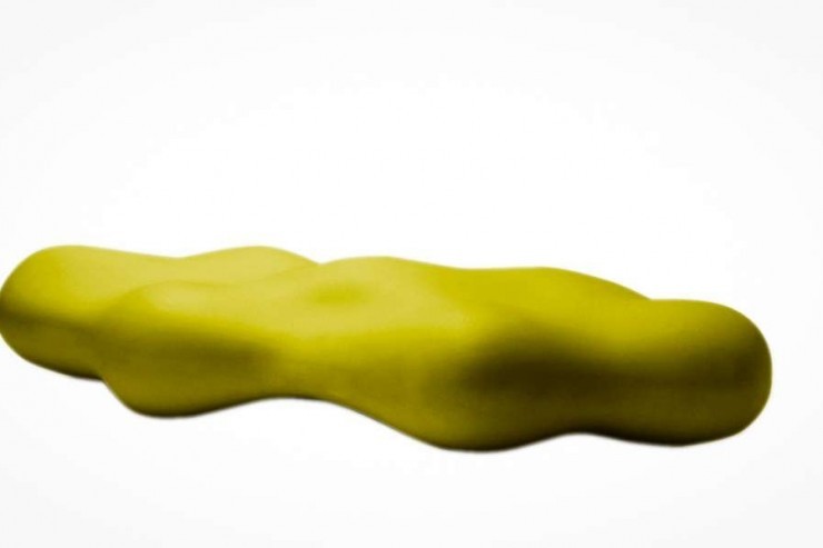 Lava bank in de vorm van een wolk - geel / groen Lava bank in de vorm van een wolk - geel / groen