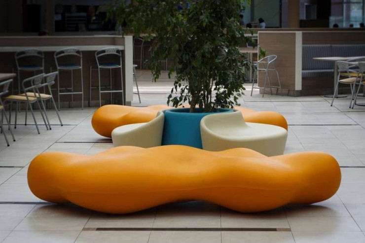 Lava bank in de vorm van een wolk - oranje Lava bank in de vorm van een wolk - oranje