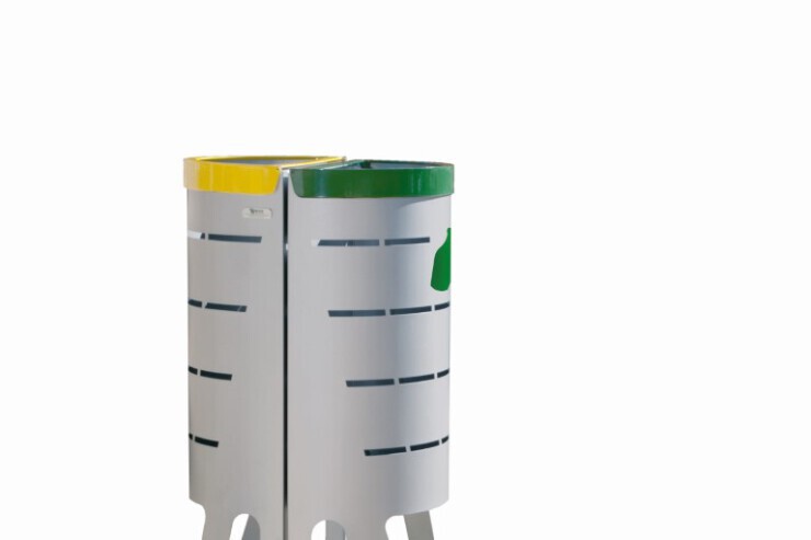 Lisbon recycle afvalbak gemaakt van staal Lisbon recycle afvalbak gemaakt van staal