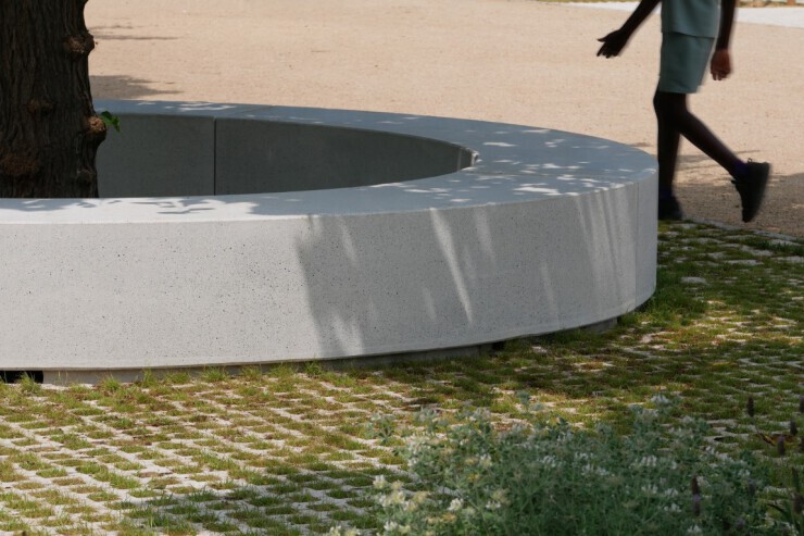 Log bank beton als gesloten cirkel Log bank beton als gesloten cirkel