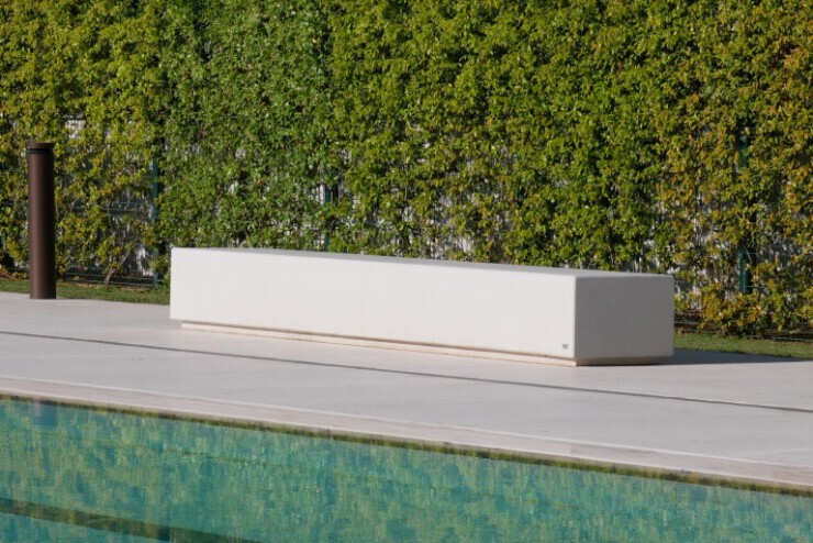 Log bank beton - stoer, sterk en strak Log bank beton - stoer, sterk en strak