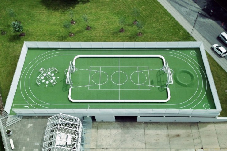 Loop Playfield Rand Sportveld, voetbalveld voor buitenruimte Loop Playfield Rand Sportveld, voetbalveld voor buitenruimte