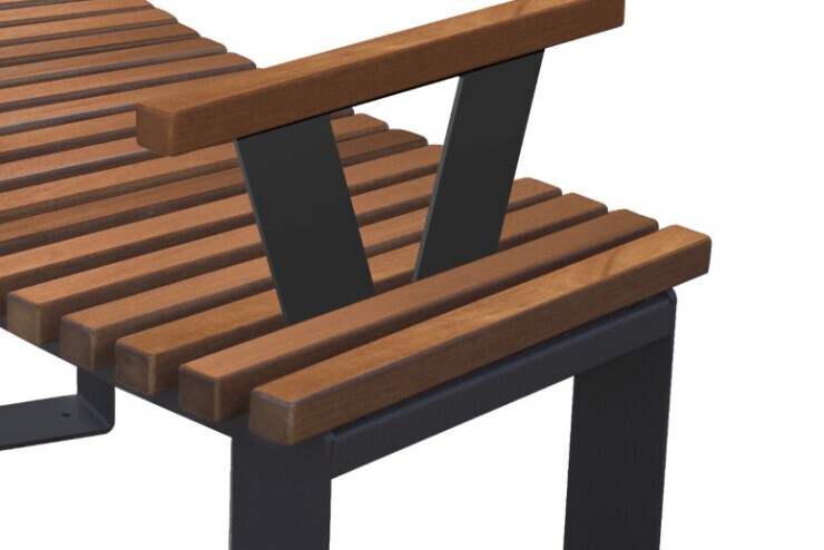 Malaga bank met armleuning variant 1 Malaga bank met armleuning variant 1