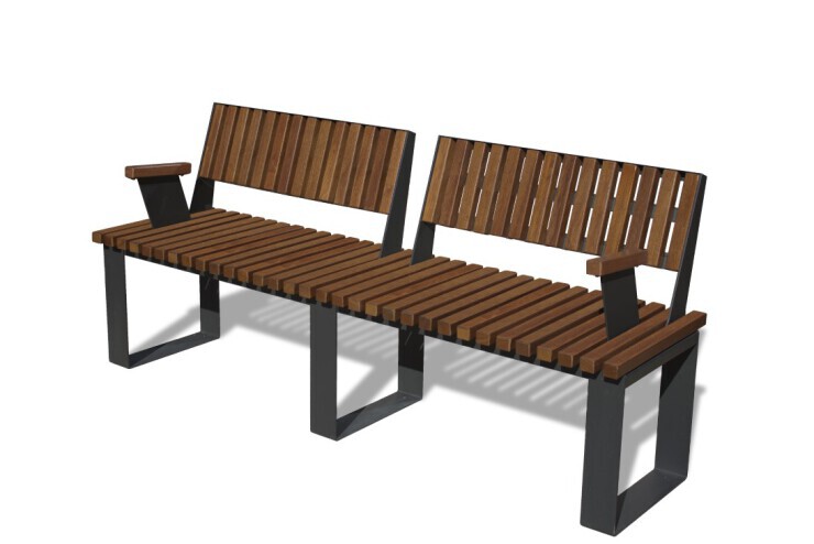 Malaga rechte bank met rug- en armleuning Malaga rechte bank met rug- en armleuning