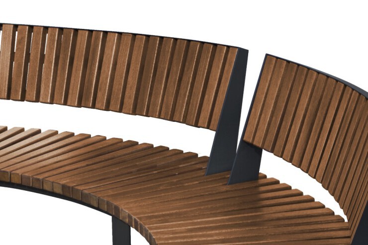 Malaga bank gemaakt van tropisch hardhout Malaga bank gemaakt van tropisch hardhout