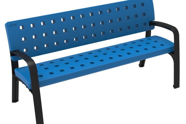 Bank Modo van polyethyleen - blauw Bank Modo van polyethyleen - blauw