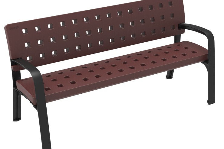 Bank Modo van kunststof - kleur cortenstaal Bank Modo van kunststof - kleur cortenstaal