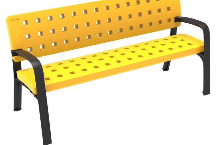 Bank Modo met speels patroon - geel Bank Modo met speels patroon - geel