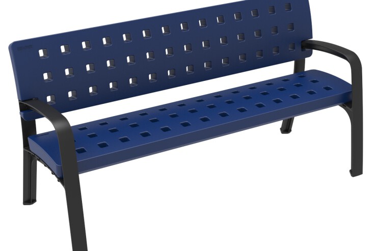 Bank Modo van kunststof - zwart blauw Bank Modo van kunststof - zwart blauw