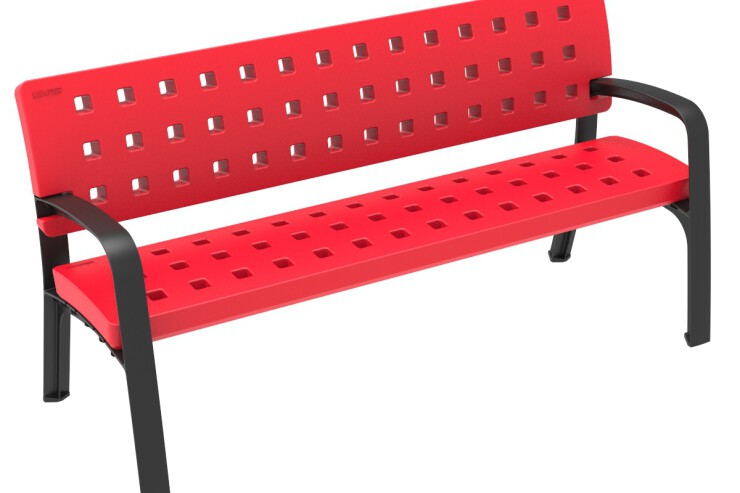 Bank Modo van polyethyleen - rood Bank Modo van polyethyleen - rood