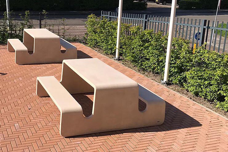 Samengroeiing Haas comfortabel Tour Picknicktafel | Tafel van beton met 6 zitplaatsen | Tjinco