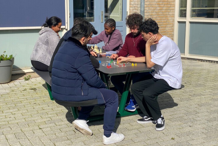 Picknicktafel met spelblad - voor scholen en sportverenigingen