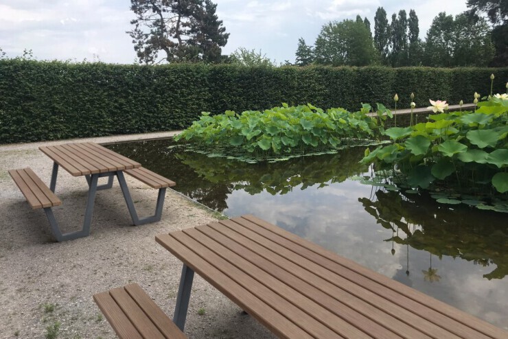 Picnic Wood Picknicktafel gemaakt van duurzaam larikshout Picnic Wood Picknicktafel gemaakt van duurzaam larikshout
