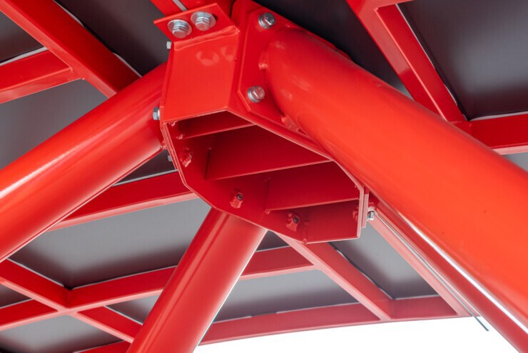 Arch Pingo tafel voor Teqball met gegalvaniseerd en gepoedercoat stalen onderstel ArchPingo tafel voor het spel Teqball met gegalvaniseerd en gepoedercoat stalen onderstel