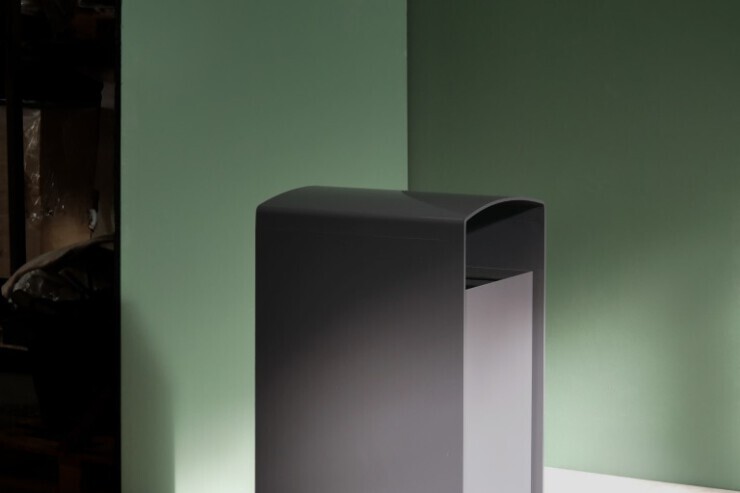 Posta afvalbak van verzinkt staal Posta afvalbak van verzinkt staal