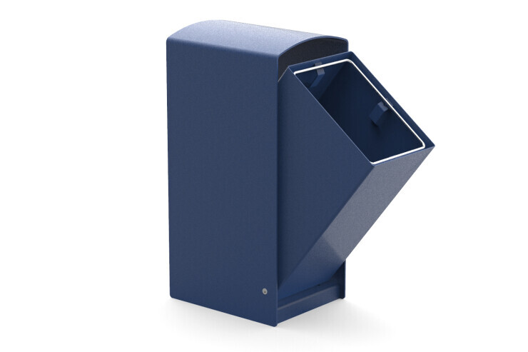 Posta afvalbak met kantelbare binnenbak Posta afvalbak met kantelbare binnenbak