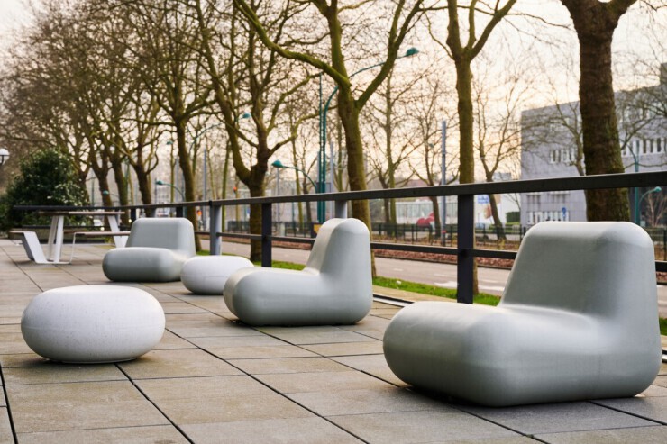 Rio zitelementen op het dakterras bij Amsterdam Offices Rio zitelementen op het dakterras bij Amsterdam Offices