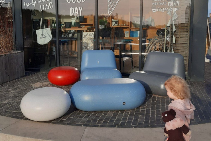 Vrolijke Rio zitjes voor het buitenterras in de horeca Vrolijke Rio zitjes voor het buitenterras in de horeca