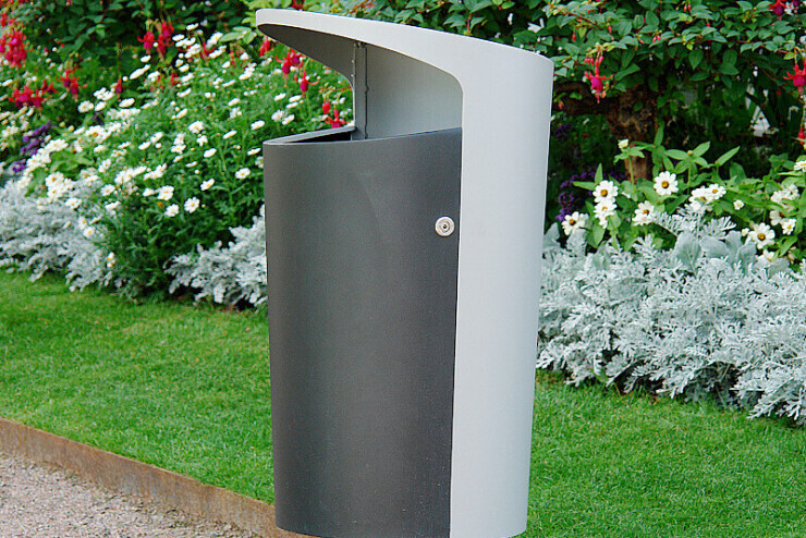 Elbin afvalbak samengesteld uit 2 kleuren grijs Elbin afvalbak samengesteld uit 2 kleuren grijs