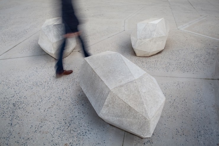 Stone zitelement uitstraling van een modern stedelijk bouwwerk