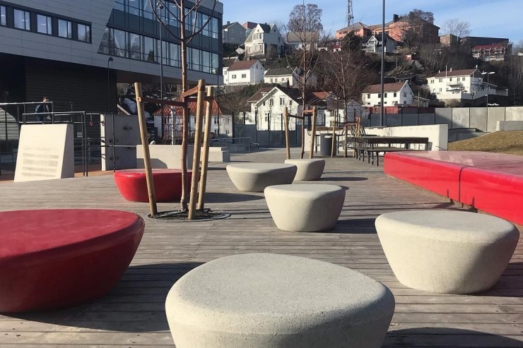 Supercell zitelementen - in rood en grijs Supercell zitelementen - in rood en grijs