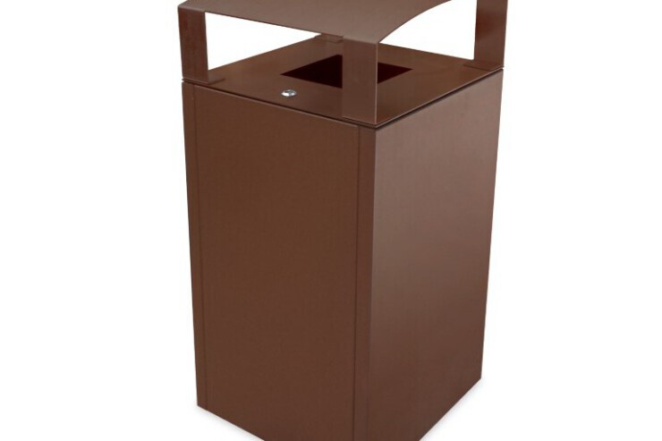 Valencia afvalbak - met regenkap en asbak Valencia afvalbak - met regenkap en asbak