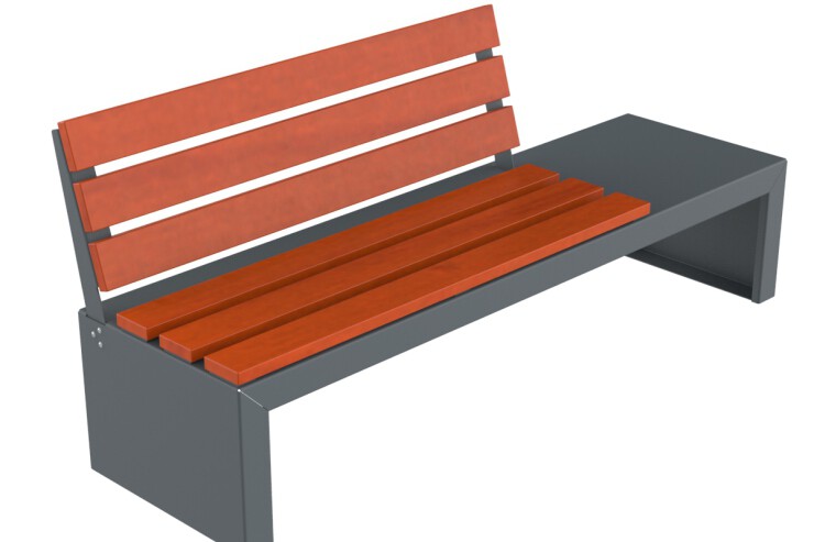 Zeus Plus Bank met rugleuning - voor binnen en buiten Zeus Plus Bank met rugleuning - voor binnen en buiten