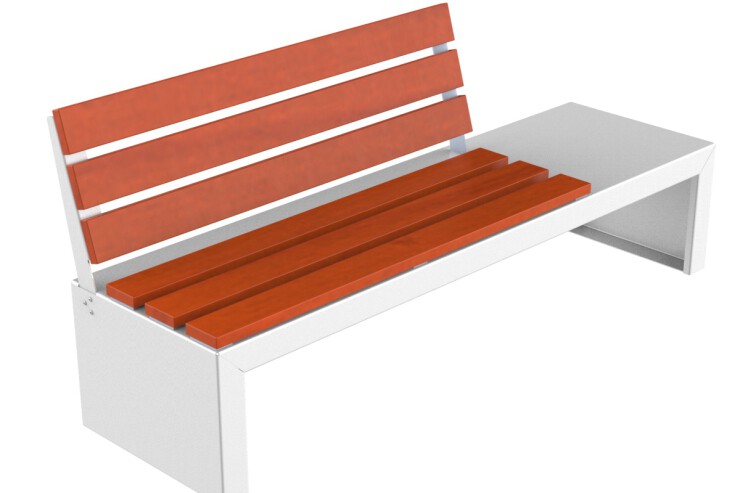 Zeus Plus Bank met rugleuning - wit Zeus Plus Bank met rugleuning - wit