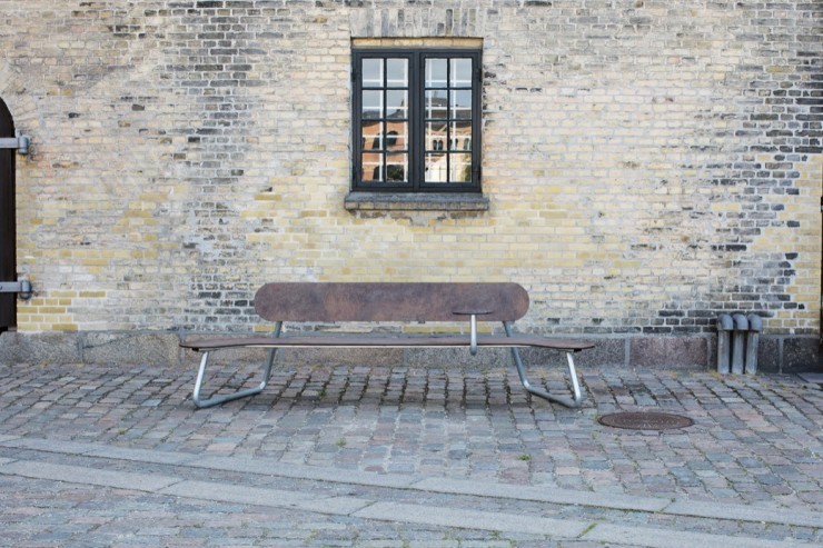 Plateau Bank Rugleuning met tafel Plateau Bank Rugleuning met tafel