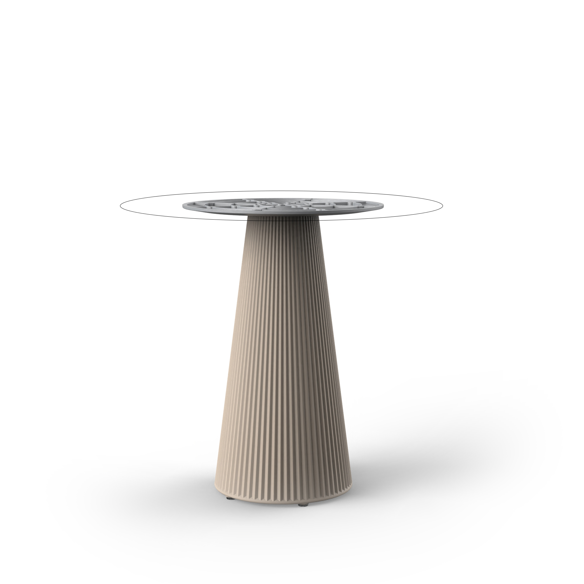 Gatsby tafel - Hoog/ronde voet: Ø35x73,5 cm (+3 formaten tafelbladen)
