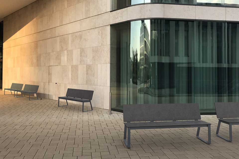 Bibi bank minimalistisch en modern - antraciet 