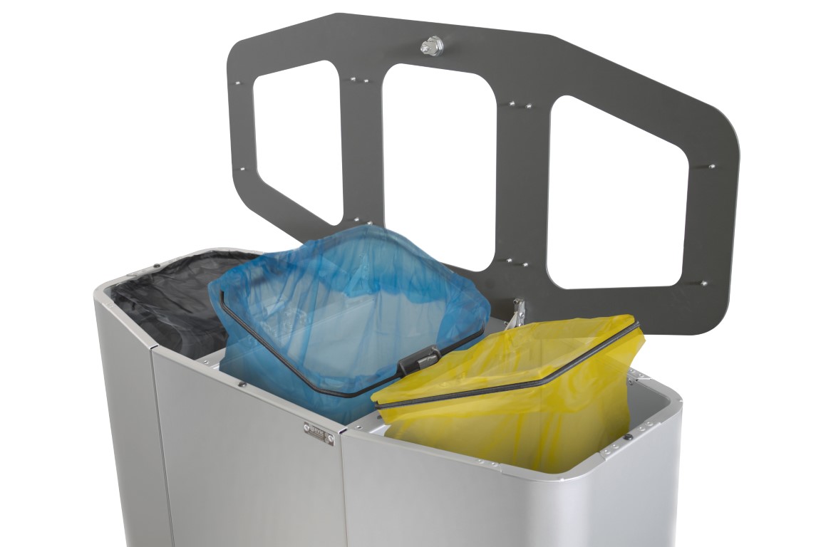 Munchen recycle afvalbak met zakhouder voor afvalzak