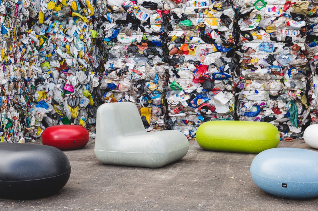 Rio zitelement gemaakt van plastic restafval