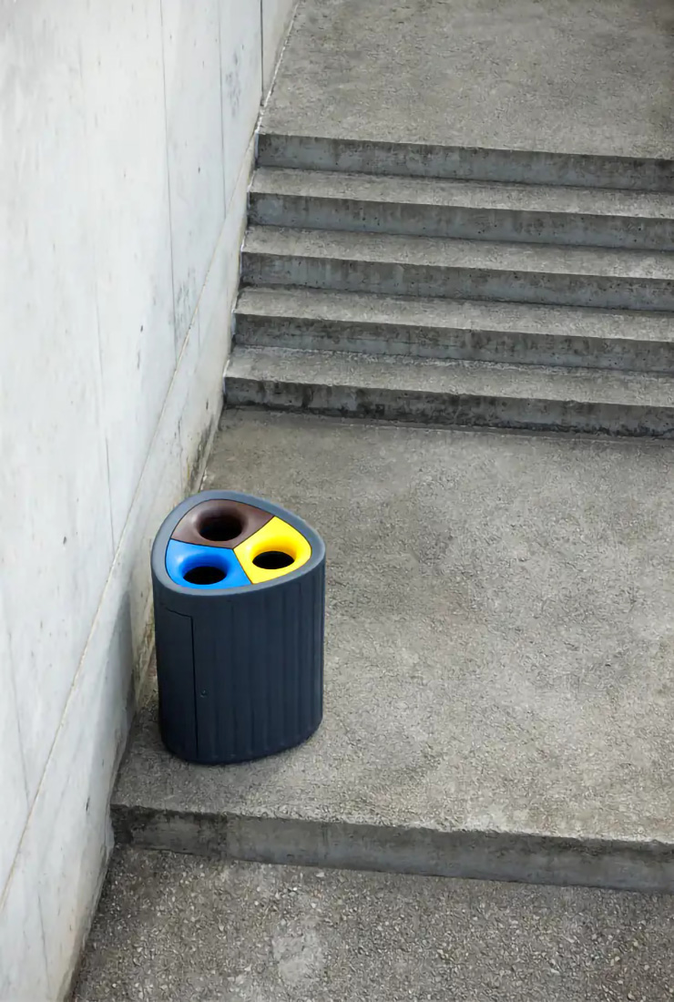 Roma recycle afvalbak - past in iedere openbare ruimte