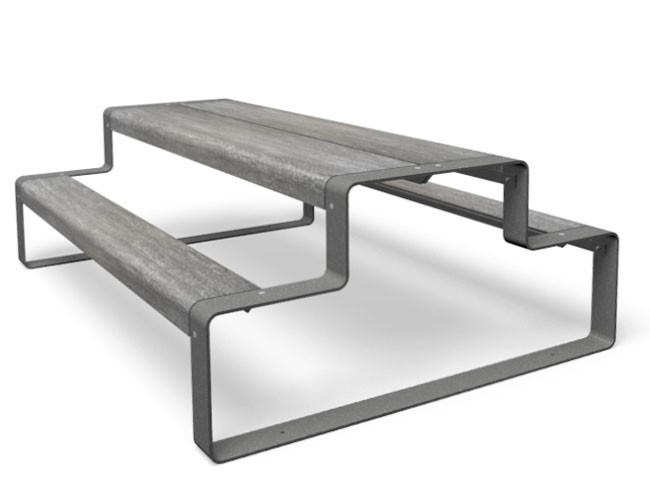 Outline picknicktafel grijs Outline picknicktafel grijs