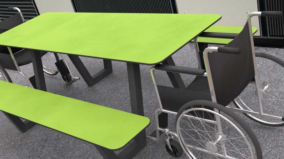 Picnic HPL picknicktafel ook rolstoelvriendelijk Picnic HPL picknicktafel ook rolstoelvriendelijk